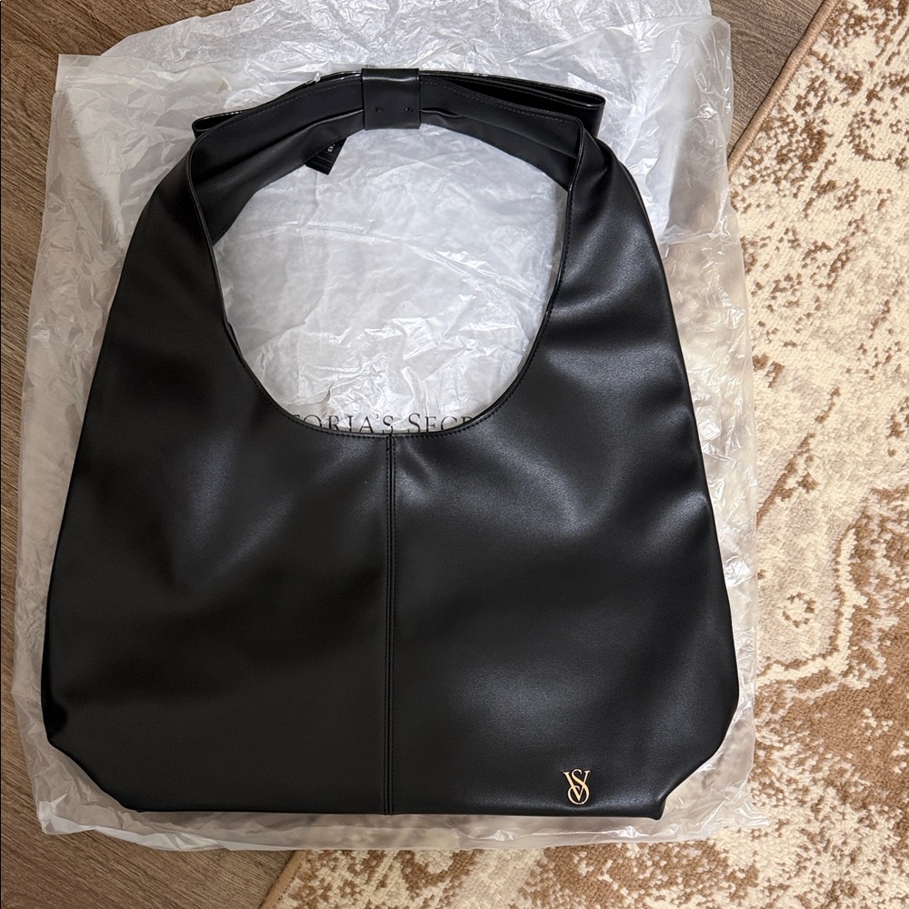 Victoria's Secret Black Soft Shoulder Hobo Bag